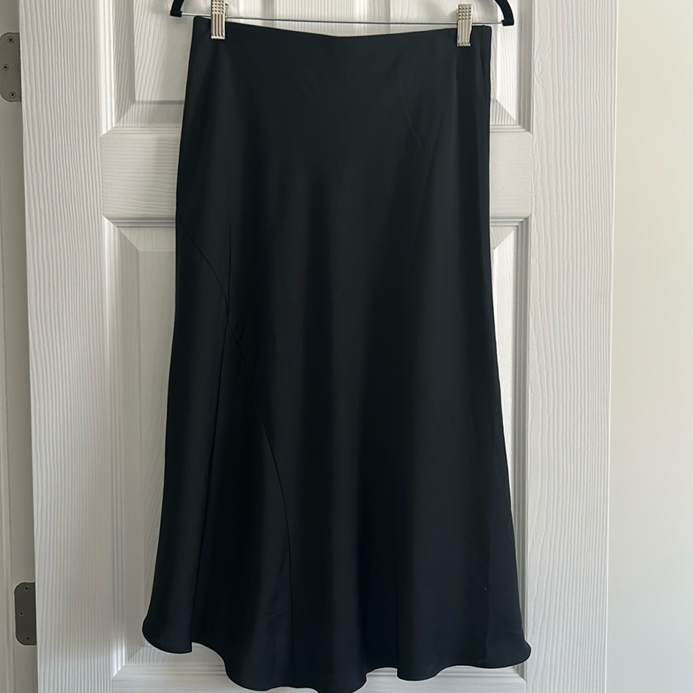 Satin midi skirt